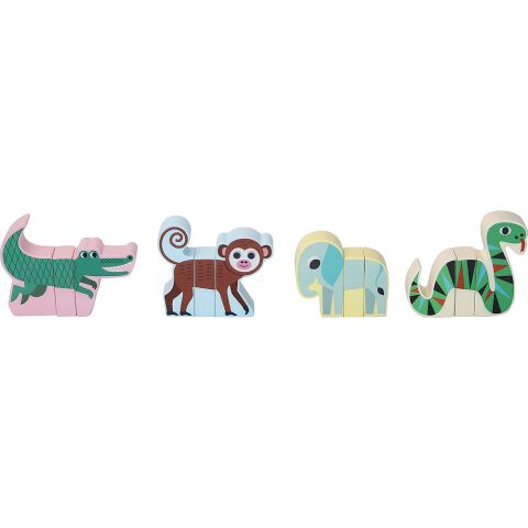 Vilac Wooden magnetic puzzle Jungle animals